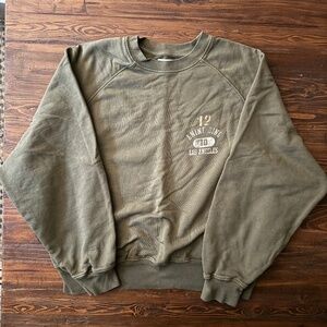 Anine Bing Oversized Crew, Camo Green, M
